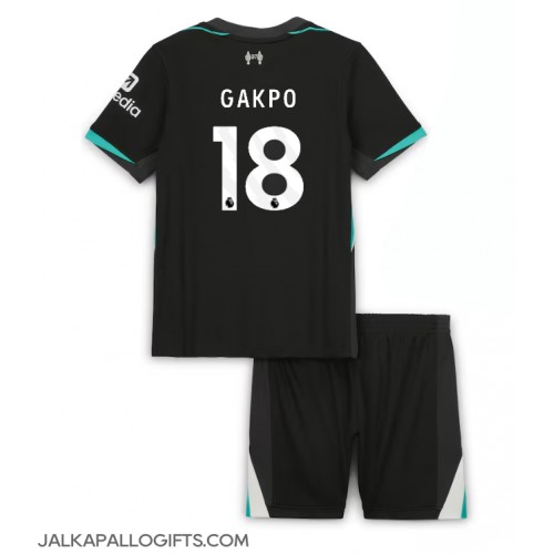 Liverpool Cody Gakpo #18 Vieras Peliasu Lasten 2024-25 Lyhythihainen (+ Lyhyet housut)